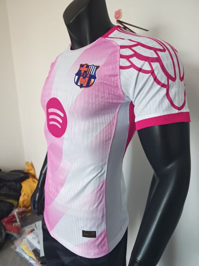 25-26 Barcelona Pink White Concept Edition Player Version Training shirts