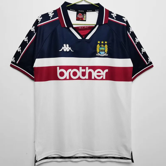 1997-1998 Manchester City Away Retro Soccer Jersey