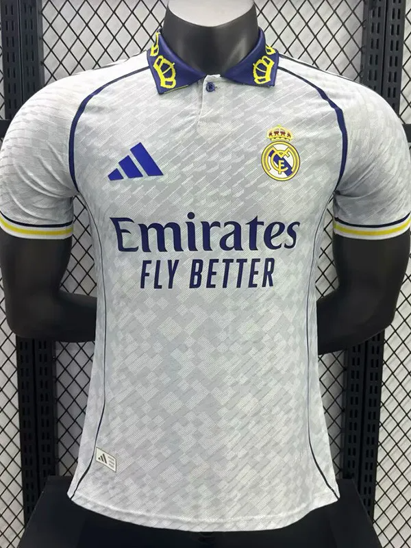 25-26 Real Madrid White Special Edition Player Version Training Shirts (蓝标)