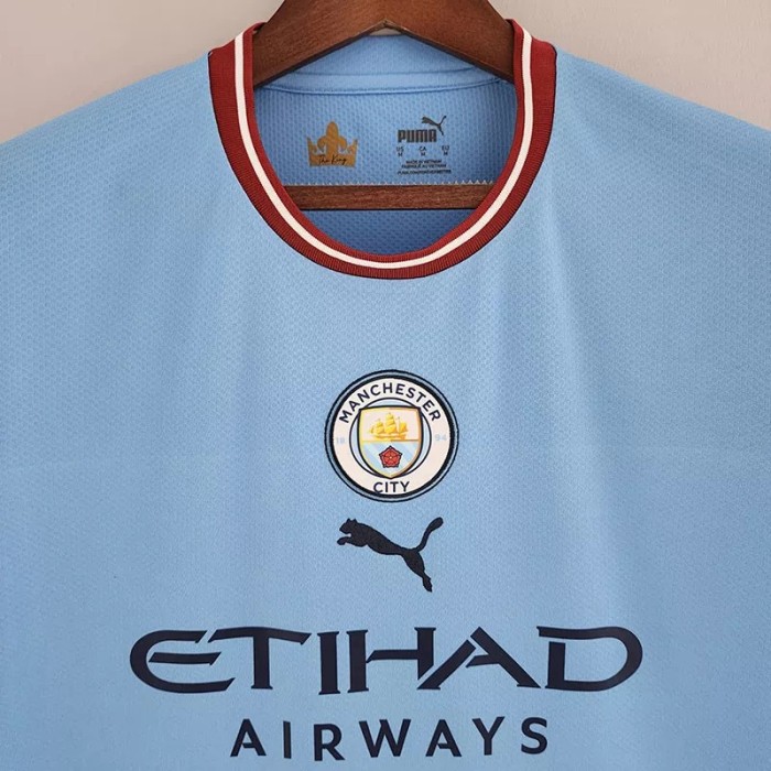 22-23 Manchester City Home 1:1 Fans Soccer Jersey