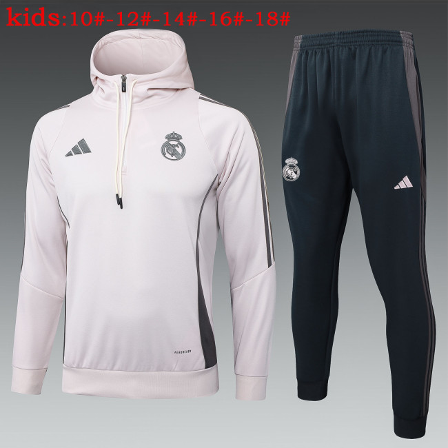 25-26 Real Madrid High Quality Kids Hoodie Jacket Tracksuit