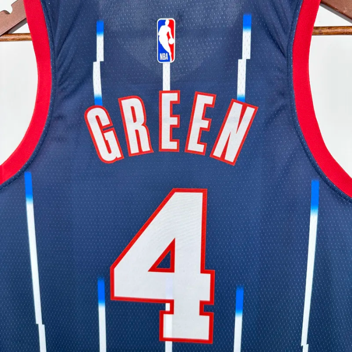 23-24 Rockets CREEN #4 Royal blue City Edition Top Quality Hot Pressing NBA Jersey