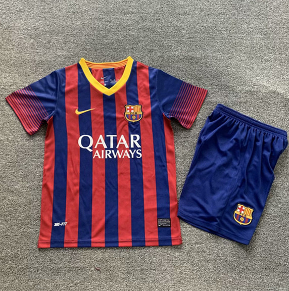 2013-2014 Barcelona Home Retro Kids Soccer Jersey