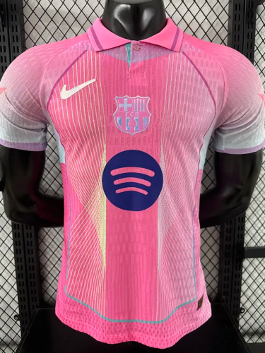 25-26 Barcelona Pink Special Edition Player Version Training Shirts (有领)
