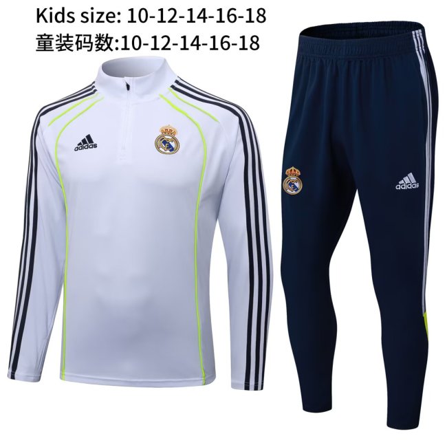 25-26 Real Madrid High Quality Kids Half Pull Tracksuit