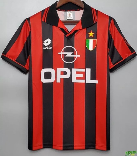 1996-1997 AC Milan Home Retro Soccer Jersey