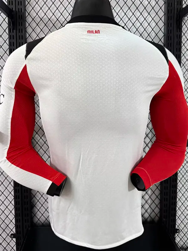 25-26 AC Milan Away Long Sleeve Player Version Soccer Jersey (长袖球员)1:1 Thai Quality