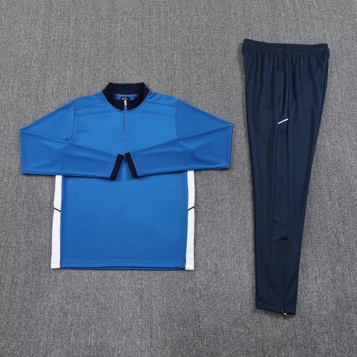 25-26 High Quality Half Pull Tracksuit— Blue 蓝色