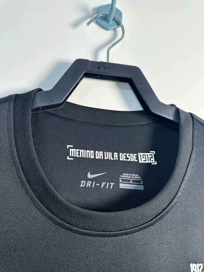 2012-2013 Santos FC Black Retro Soccer Jersey