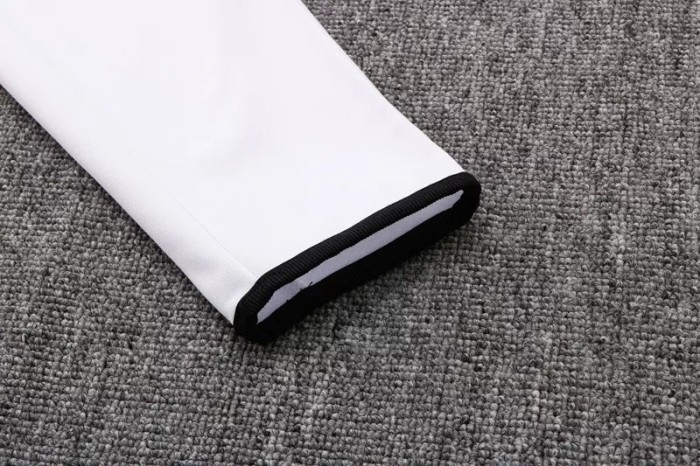 22-23 France White Hoodie Jacket Tracksuit#F395