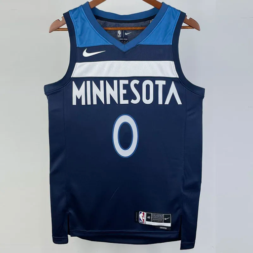 22-23 Timberwolves RUSSELL #0 Blue Top Quality Hot Pressing NBA Jersey