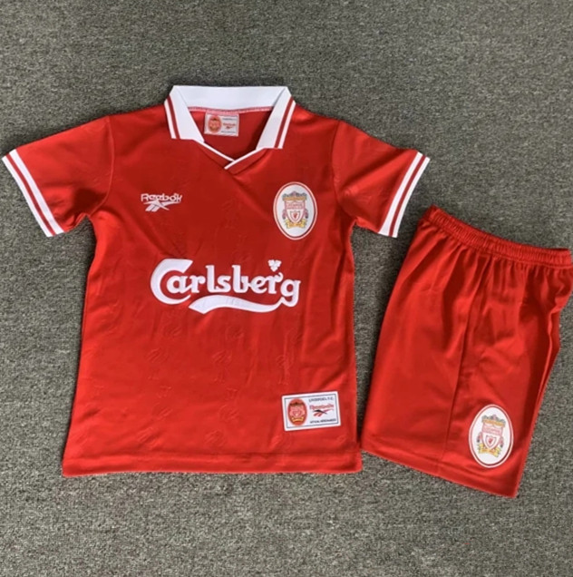 1996-1997 Liverpool Home Retro Kids Soccer Jersey
