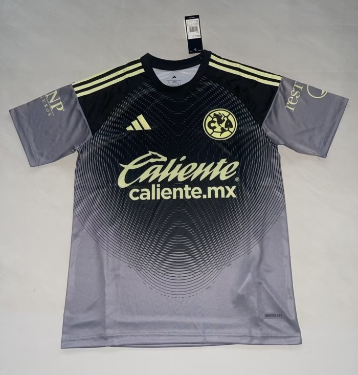 25-26 Club America Black GoalKeeper Fans Soccer Jersey 1:1 Thai Quality