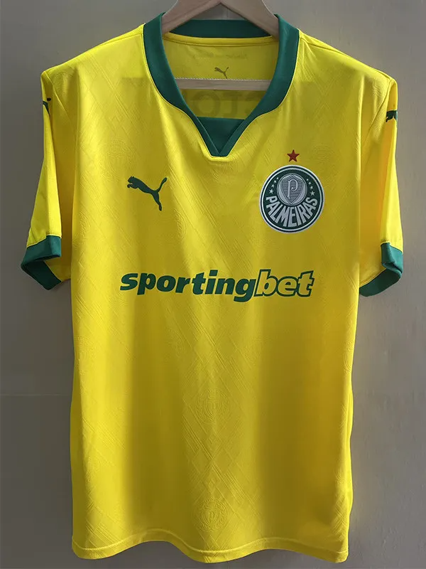 25-26 Palmeiras Yellow Third Fans Soccer Jersey 1:1 Thai Quality