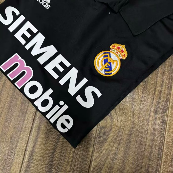 2002-2003 RMA Centenary Away Long Sleeve Retro Soccer Jersey