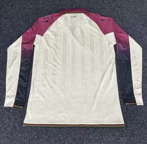 25-26 Venezia FC Away Long sleeves Fans Soccer Jersey 1:1 Thai Quality