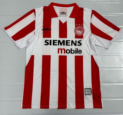 2004-2005 Olympiacos Home Retro Soccer Jersey