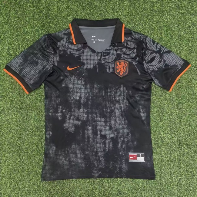25-26 NetherIands Black Special Edition Fans Soccer Jersey 1:1 Thai Quality