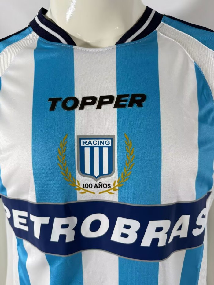 2003-2004 Racing Club Retro Soccer Jersey