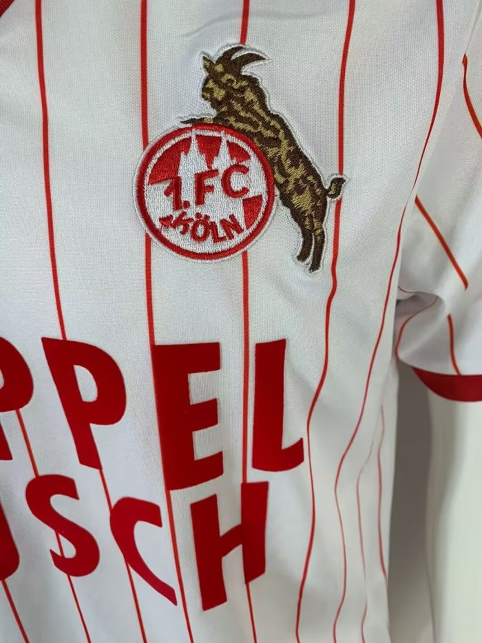 1982-1983 FC Köln Home Retro Soccer Jersey