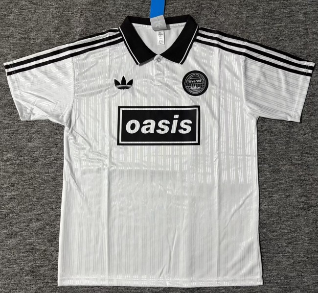 2025 AD Oasis Joint Edition #25 White Black Polo Short Sleeve