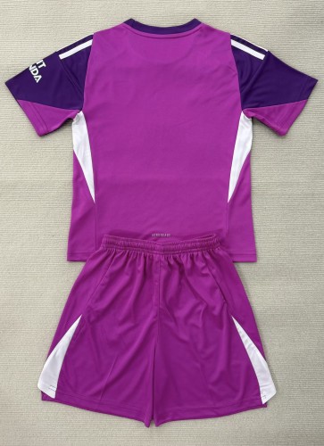 25-26 ARS Purple GoalKeeper Kids Soccer Jersey 1:1 Thai Quality