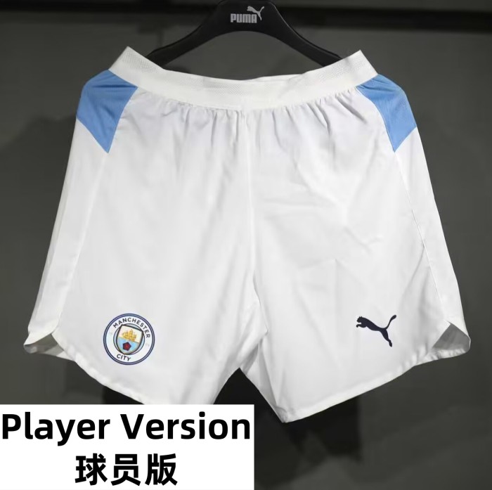 25-26 Man City Home Player Version Shorts Pants (High Quality)(球员短裤)