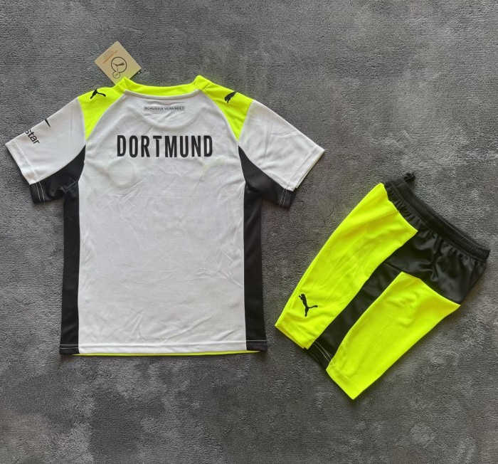 25-26 Dortmund Away Kids Soccer Jersey