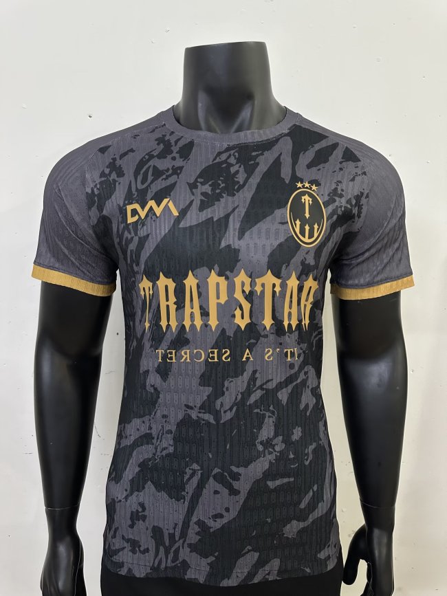 2025 Trapstar Black Player Version Trendy Soccer Jersey
