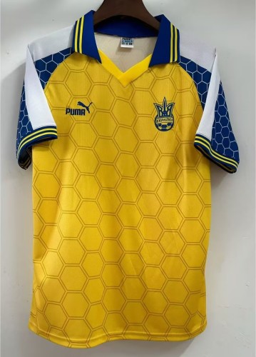 1998 Ukraine Home Retro Soccer Jersey