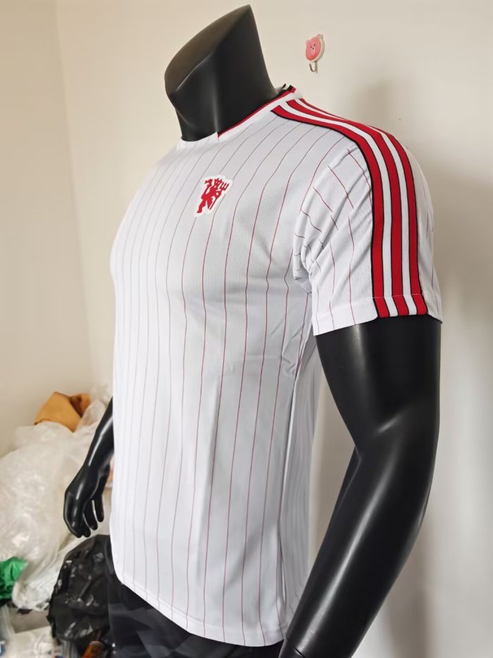 25-26 Man Utd White Casual Edition Player Version Training shirts
