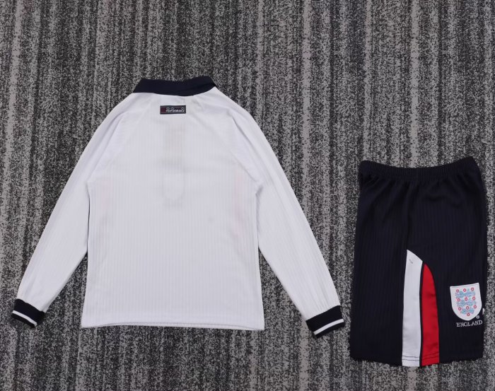 2007-2008 England Home Long sleeves Retro Kids Soccer Jersey
