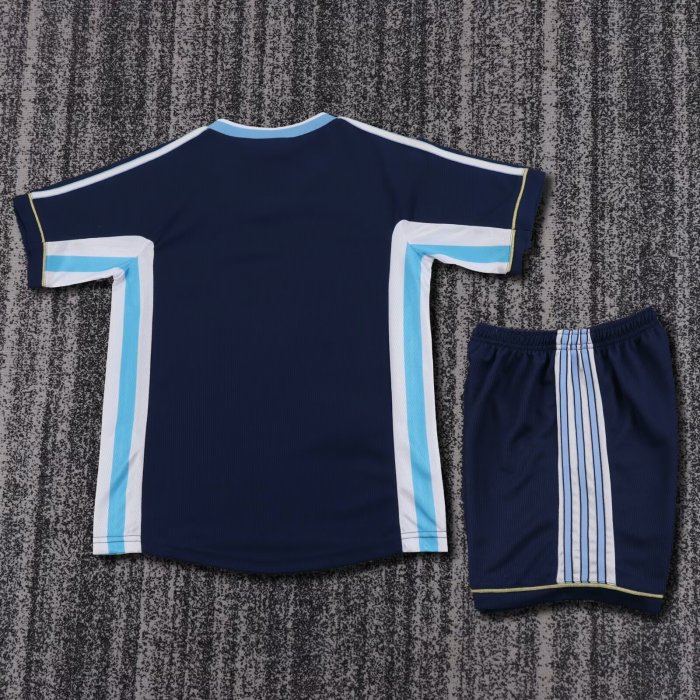 1998 Argentina Away Retro Kids Soccer Jersey