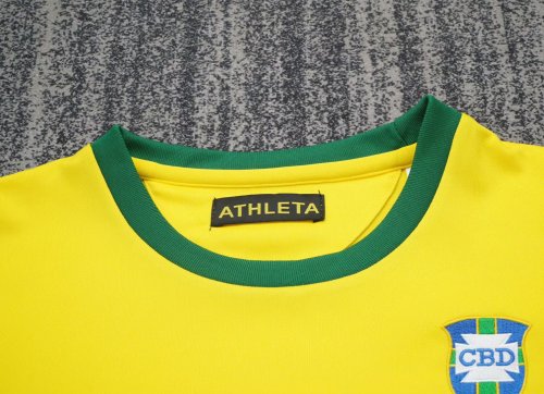 1970 Brazil Home Retro Kids Soccer Jersey