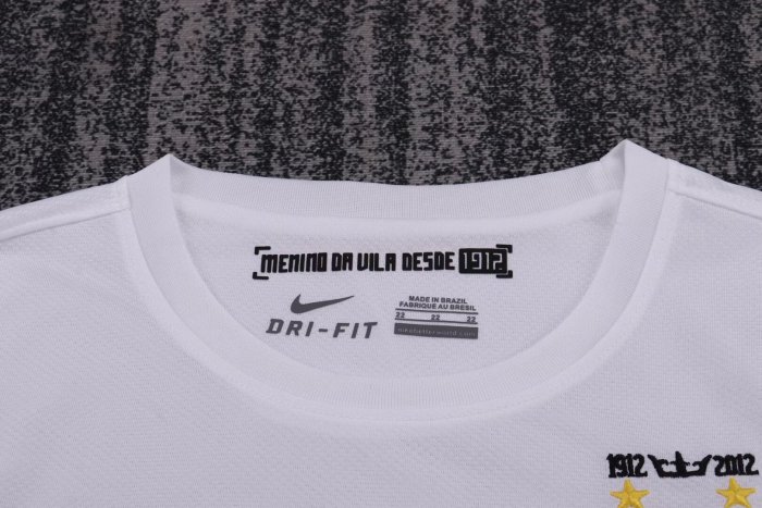 2013 Santos FC Home Long sleeves Kids Retro Soccer Jersey