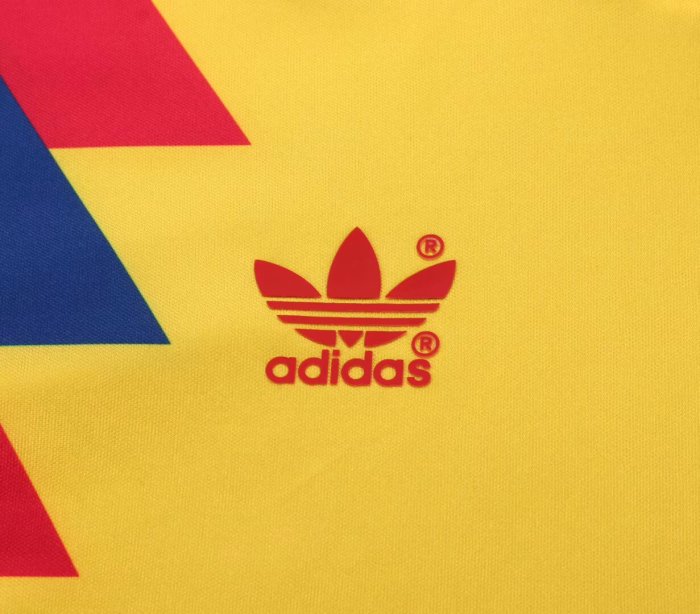 1990 Colombia Home Retro Kids Soccer Jersey