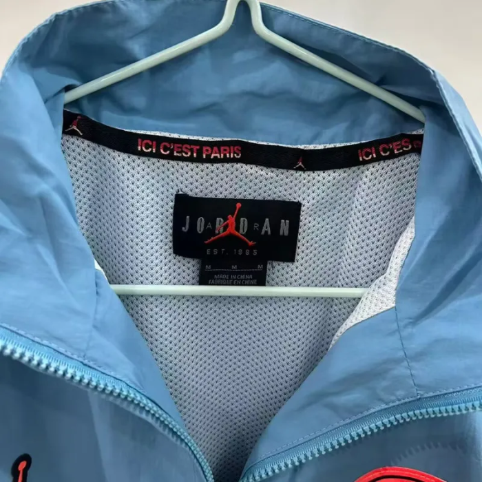 25-26 PSG Jordan Light blue Windbreaker