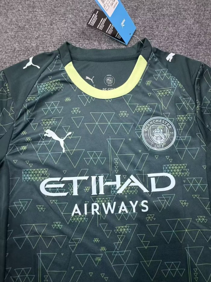 25-26 Man City Fourth Fans Soccer Jersey