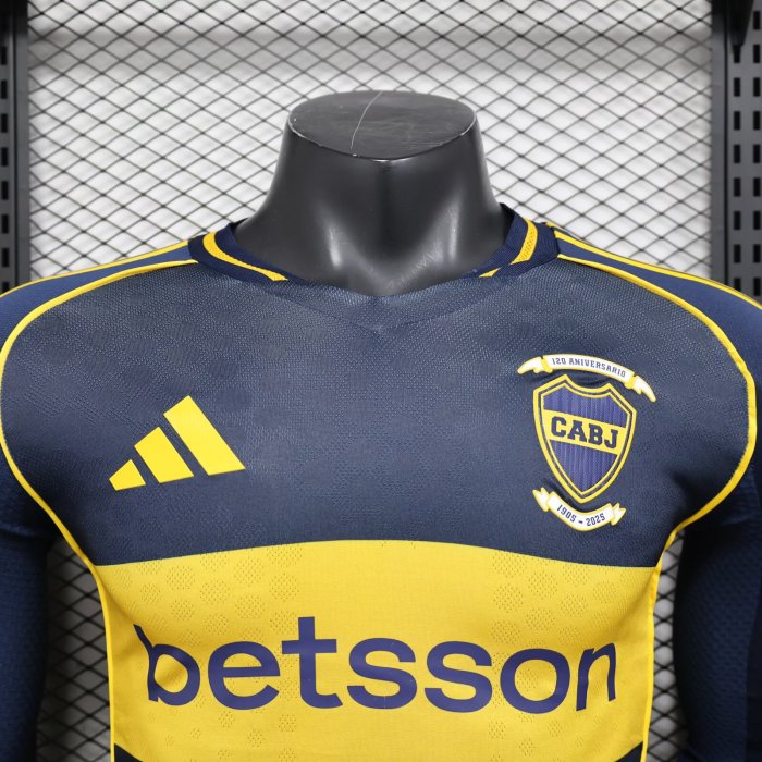 25-26 Boca Juniors Home Long sleeves Player Version Soccer Jersey