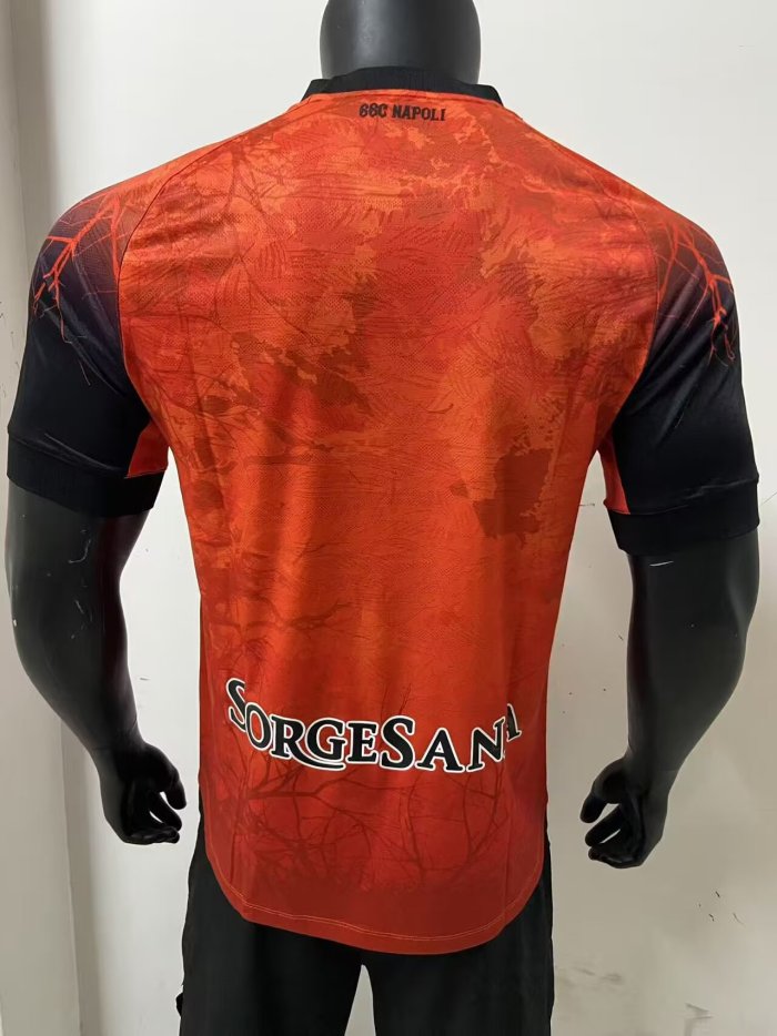 25-26 Napoli Orange All Saints' Day Player Version Soccer Jersey