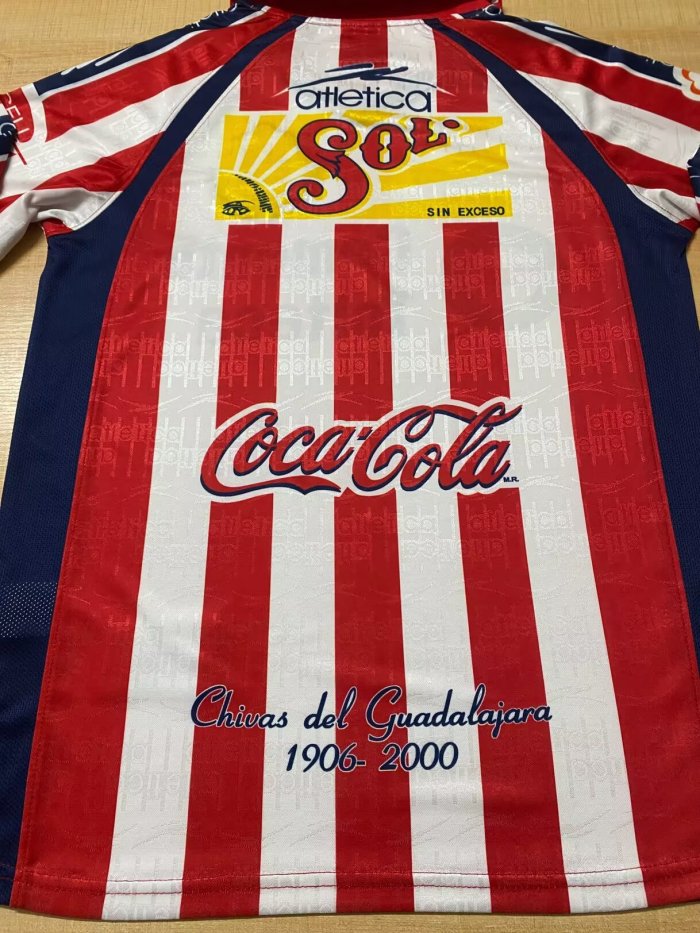 1999-2000 Chivas Home Long Sleeve Retro Soccer Jersey