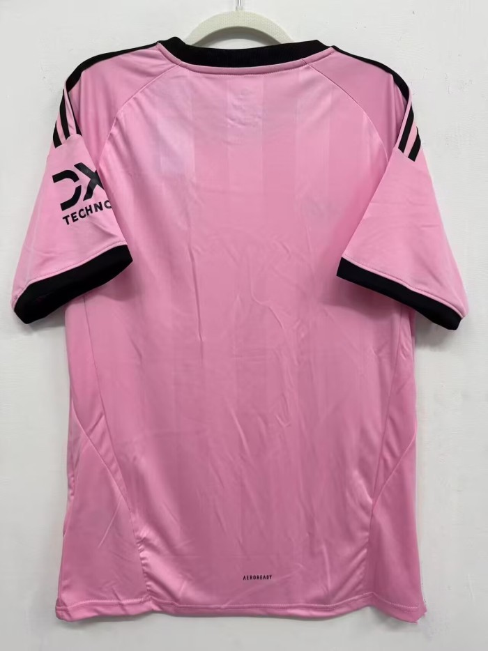 25-26 Man Utd Pink Goalkeeper Fans Soccer Jersey