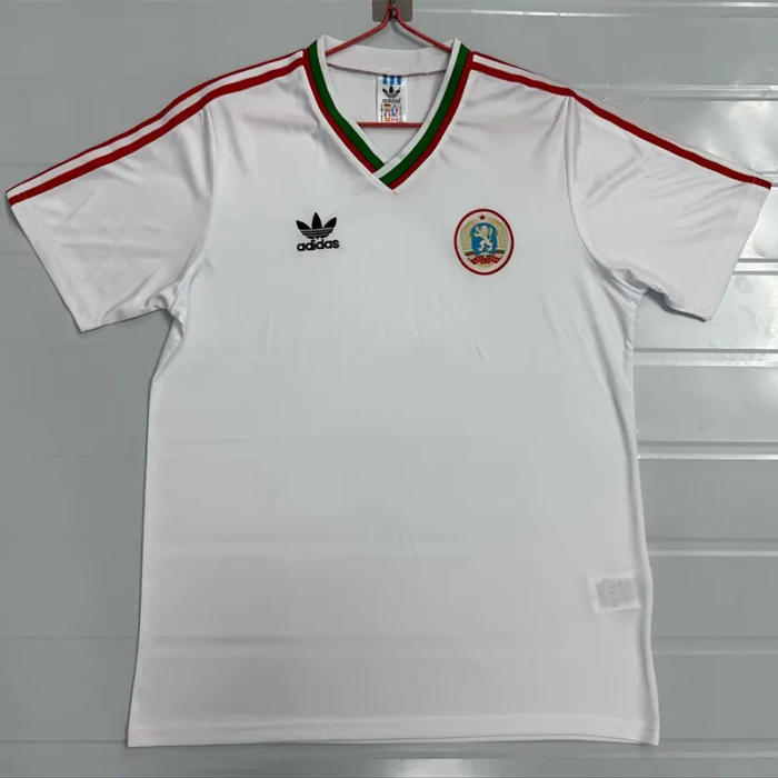 1986 Bulgaria White Retro Soccer Jersey