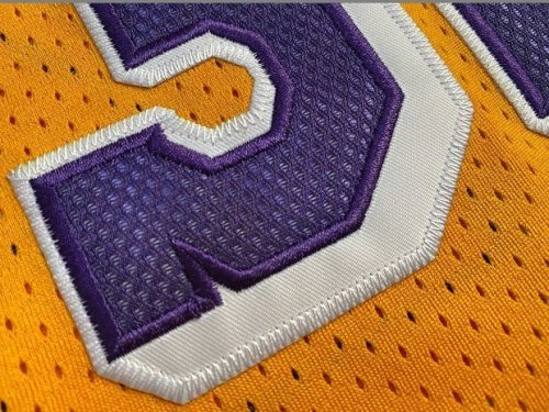 1984-1985 Lakers Johnson #32 Yellow Retro Top Quality Dense Embroidery NBA Jersey