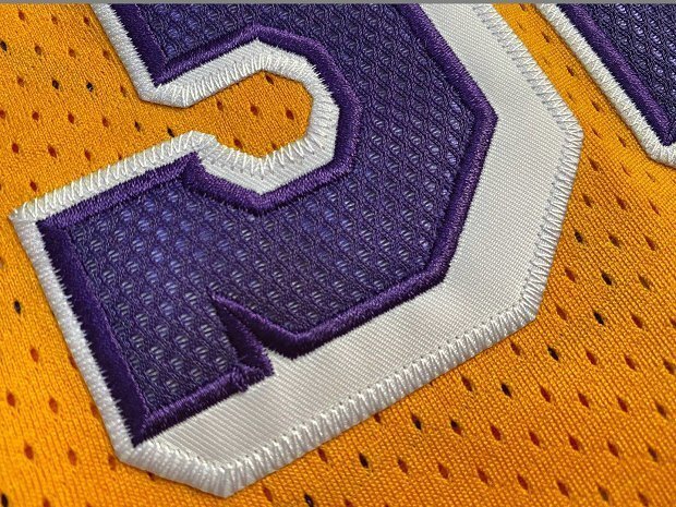 1984-1985 Lakers Johnson #32 Yellow Retro Top Quality Dense Embroidery NBA Jersey