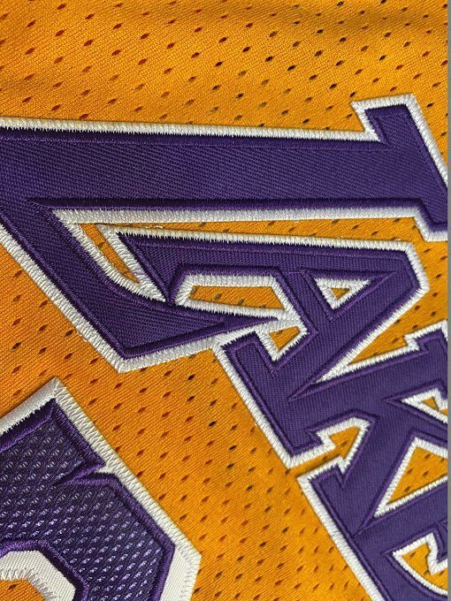 1984-1985 Lakers Johnson #32 Yellow Retro Top Quality Dense Embroidery NBA Jersey