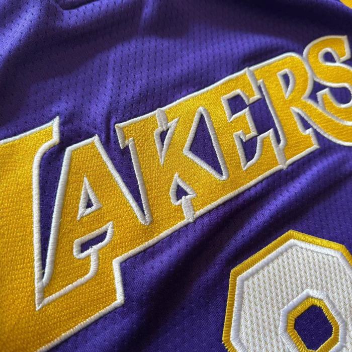 2000-2001 Lakers Bryant #8 purple Top Quality Dense Embroidery NBA Jersey