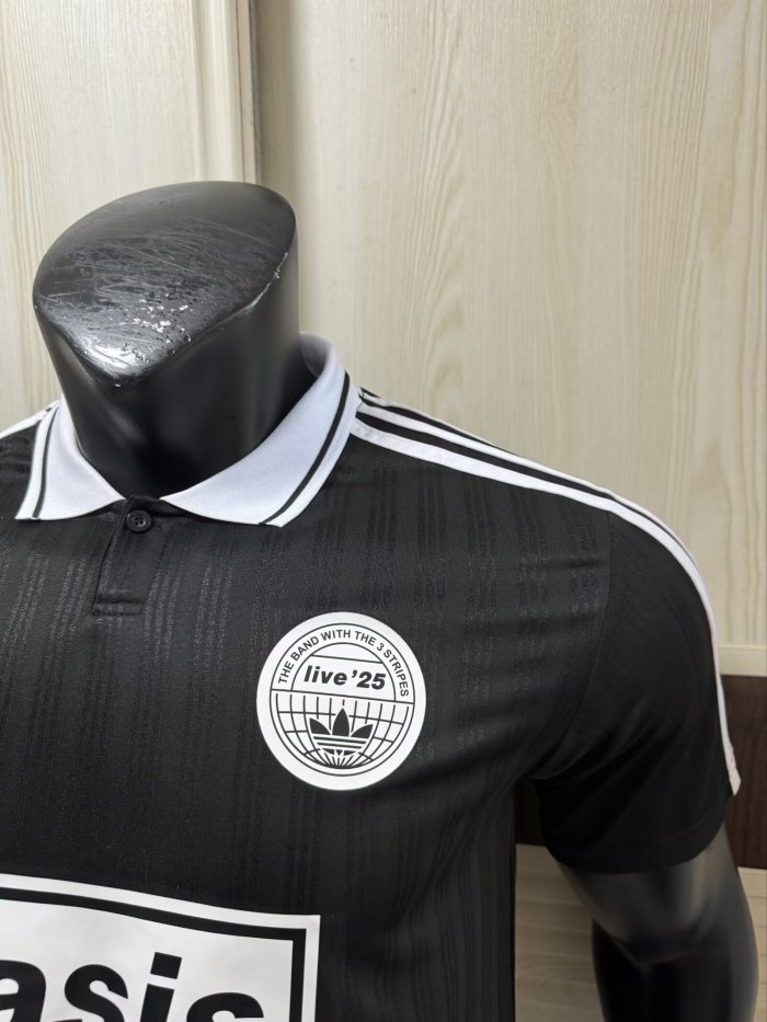 2025 AD Oasis Joint Edition #25 Black Player Version Polo Short Sleeve