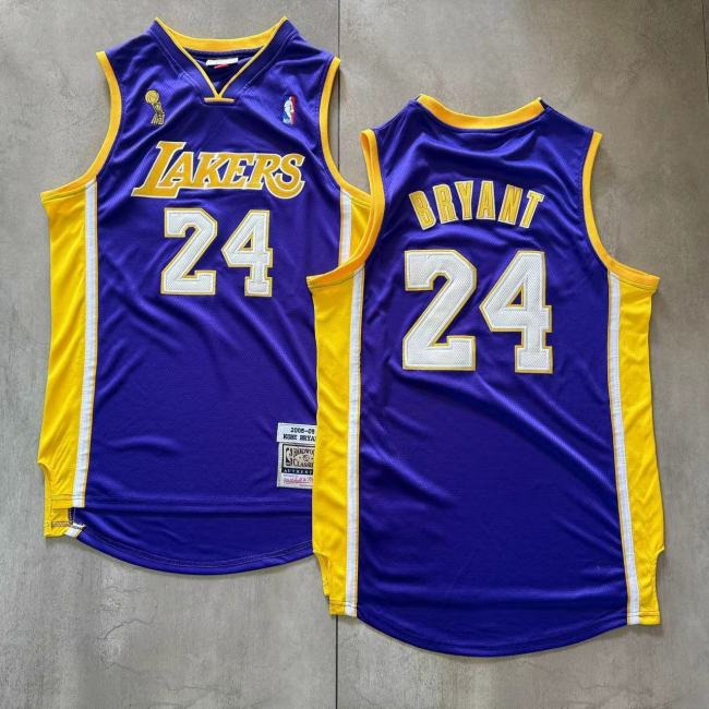 2008-2009 Lakers Bryant #24 Purple Top Quality Dense Embroidery NBA Jersey