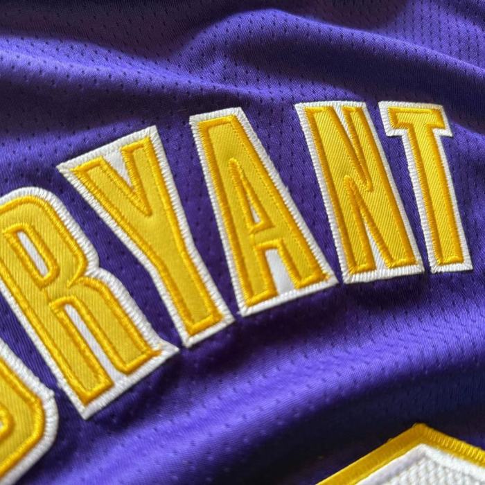 2000-2001 Lakers Bryant #8 purple Top Quality Dense Embroidery NBA Jersey